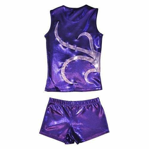 Obersee Cheer Dance Tank and Shorts Set – Purple Strands