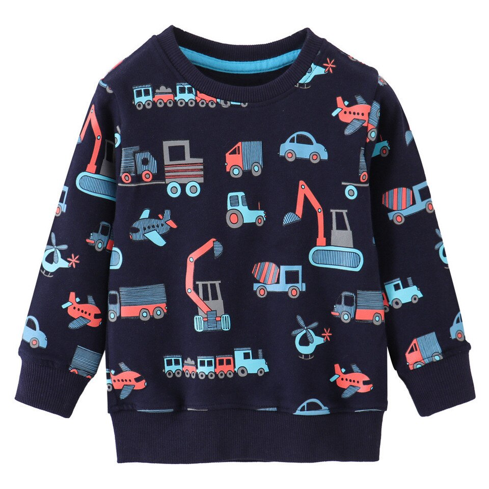 Cotton Children Sweatshirts with Animals Print Sport Top Dinosaur Sweaters