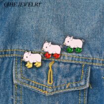 Pig in boots Enamel pins