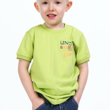 Lime boy t-shirt with inscriptions NDZ7337