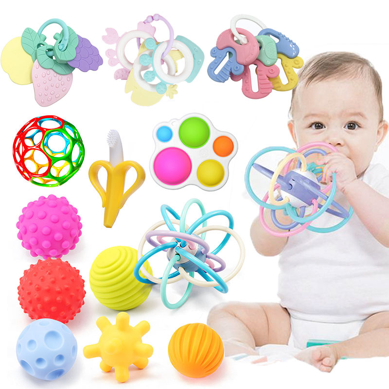 Rattle Teether Toys For Babies Teether For Newborns Baby  0 12 Months