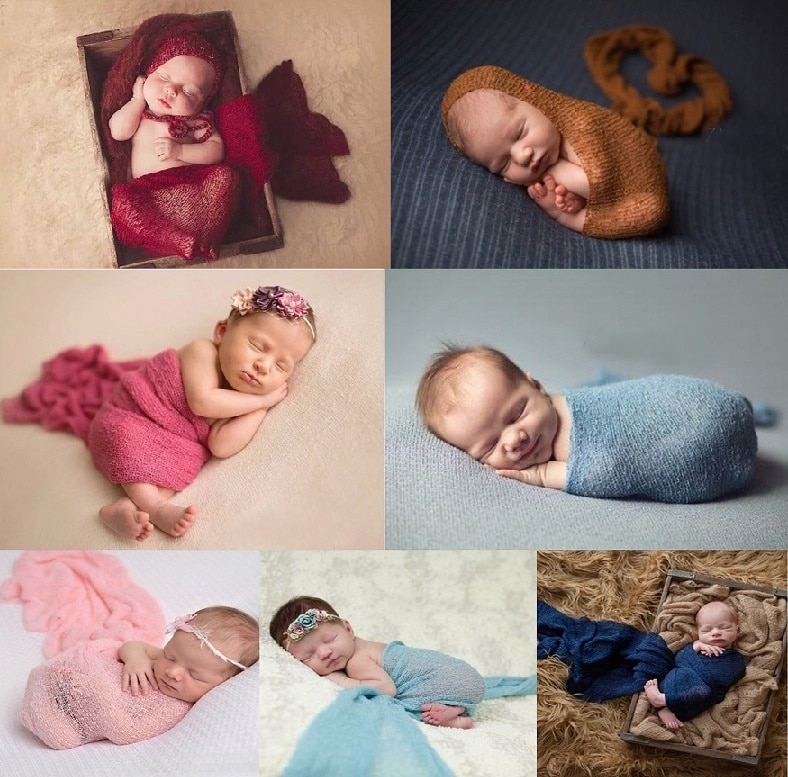 Newborn Photograph Props Cotton Wrap