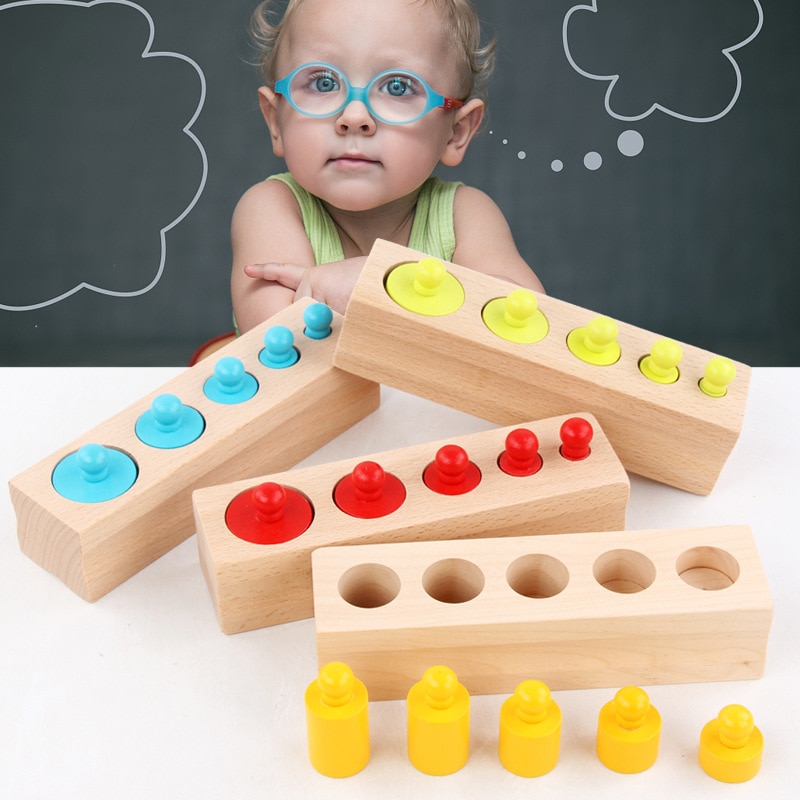 Baby Montessori Cylinder Socket Blocks