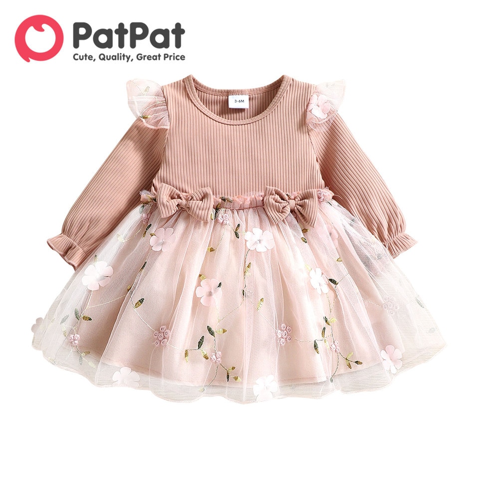 Baby Girl Bowknot Floral Frock